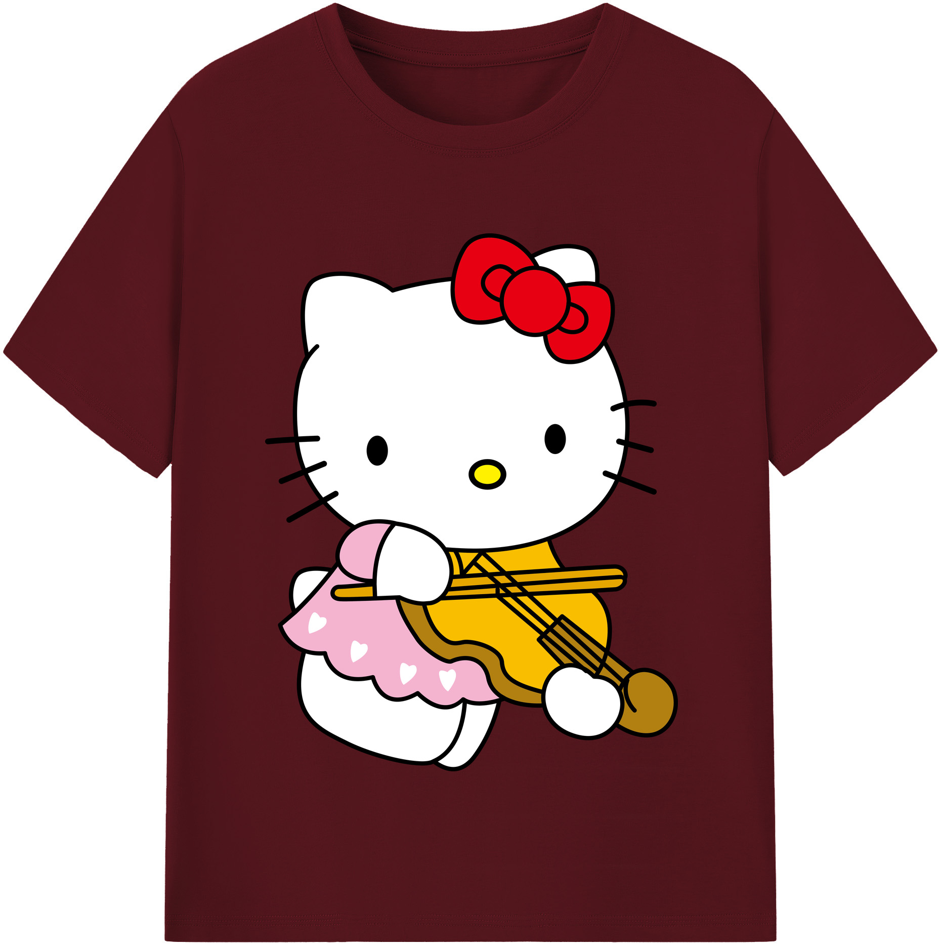 （画像用） Hello Kitty ハローキティ 綿100％半袖Tシャツ（フロントプリント）